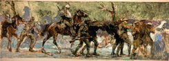 Munnings’ very sober study for a mural